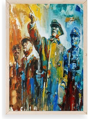 Buffer Atatürk Ahşap Çerçeveli Tablo