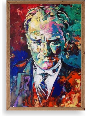 Buffer Atatürk Ahşap Çerçeveli Tablo
