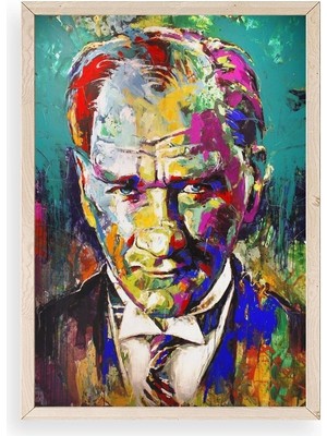 Buffer Atatürk Ahşap Çerçeveli Tablo