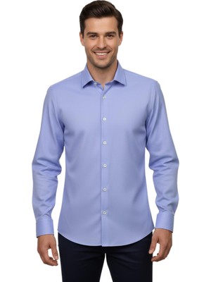 Kamer Erkek Slim Fitt Uzun Kol Petek Dokulu Gömlek 2400 BGL-ST04810