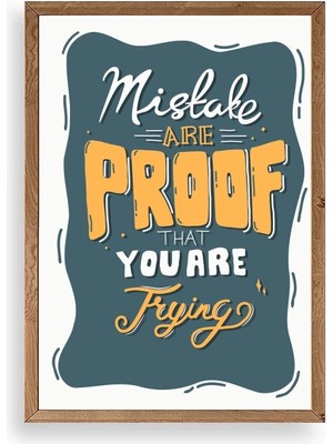 Buffer Motto Ahşap Çerçeveli Tablo