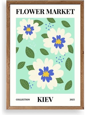 Buffer Çiçek Ahşap Çerçeveli Tablo