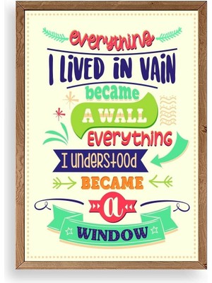 Buffer Motto Ahşap Çerçeveli Tablo