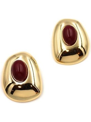 Royaleks Boncuklu Otantik Küpe - Kırmızı