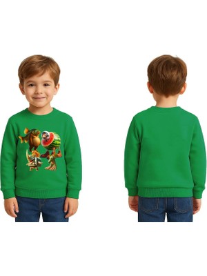 Sedirli Unisex Braınrot Baskılı Çocuk Swaetshirt 3 Iplik Şardonlu