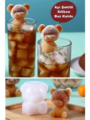 Mulvxkrg KRG02 Ayı Şekilli Silikon Buz Kalıbı (Mulvix)