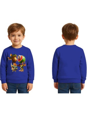 Sedirli Unisex Braınrot Baskılı Çocuk Swaetshirt 3 Iplik Şardonlu
