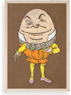 Buffer Yumurta Adam Ahşap Çerçeveli Tablo