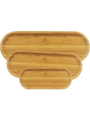 Mulvxkrg KRG02 3'lü Oval Sunum Tabağı Seti (Mulvix)