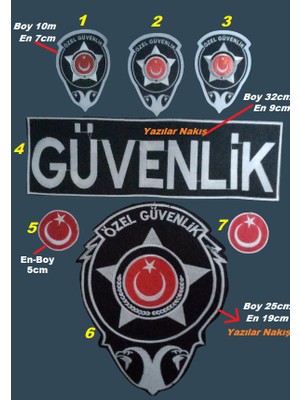 Aldatmaz Askeri Malzeme Özel Güvenlik Arma Seti,yedi Parça Satınal.polar Yada Yeleğe Diktirebilirsiniz
