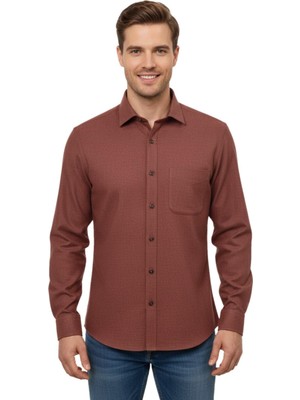 Kamer Erkek Kışlık Uzun Kol Tek Cepli Gömlek 3774 BGL-ST04805