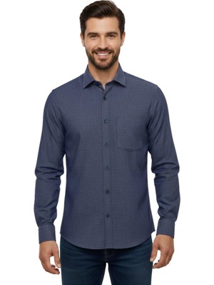 Kamer Erkek Kışlık Uzun Kol Tek Cepli Gömlek 3538 BGL-ST04804