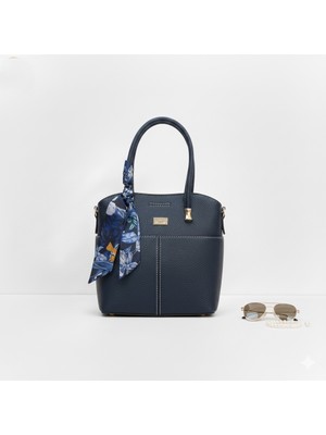 A02Teks Kadın Fularlı Fermuarlı  Shopper El ve Omuz Çantası