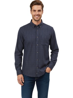 Kamer Erkek Büyük Beden Kışlık Uzun Kol Gömlek 33531 BGL-ST04801