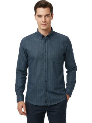 Kamer Erkek Büyük Beden Kışlık Uzun Kol Gömlek 33531 BGL-ST04801