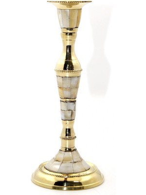 Mulvxkrg KRG02 Tekli Pirinç Sedefli Şamdan Model 1 (Mulvix)