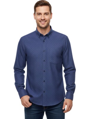 Kamer Erkek Kışlık Uzun Kol Tek Cepli Gömlek 3565 BGL-ST04807