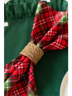 4lü Ekose Kumaş Peçete 40CM