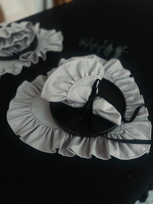 Moonlit Keten Kumaş Fırfırlı Peçete 2 Adet