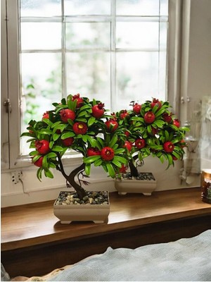 Yapay Nar Ağacı Dekoratif, Huzurlu ve Şık Ev Süsü, 1 Adet