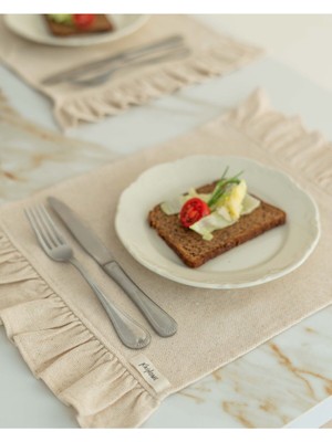 2li Ham Keten Fırfır Detaylı Amerikan Servis/ Supla