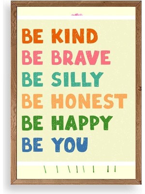 Buffer Motto Ahşap Çerçeveli Tablo