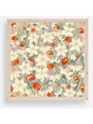 Buffer Çiçek Ahşap Çerçeveli Tablo