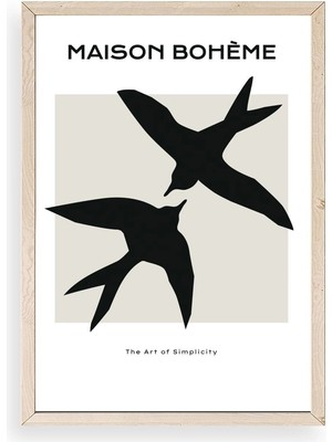 Buffer Kuşlar Ahşap Çerçeveli Tablo