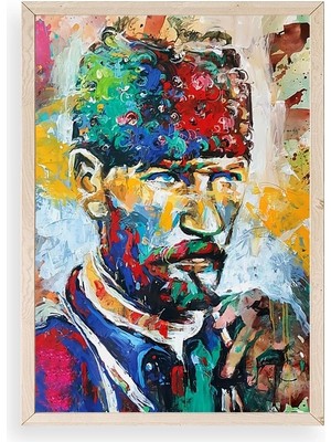 Buffer Atatürk Ahşap Çerçeveli Tablo