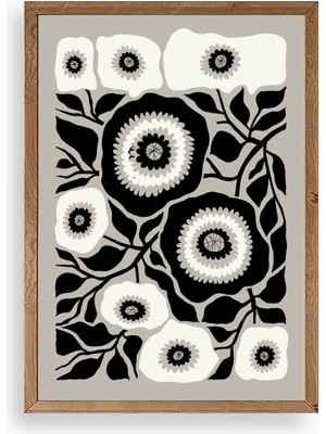 Buffer Çiçek Ahşap Çerçeveli Tablo