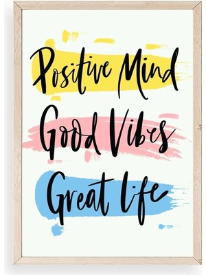 Buffer Motto Ahşap Çerçeveli Tablo