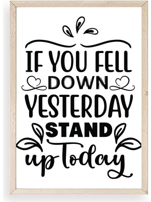 Buffer Motto Ahşap Çerçeveli Tablo