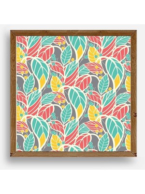 Buffer Yaprak Ahşap Çerçeveli Tablo