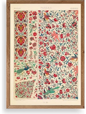 Buffer Desen Ahşap Çerçeveli Tablo