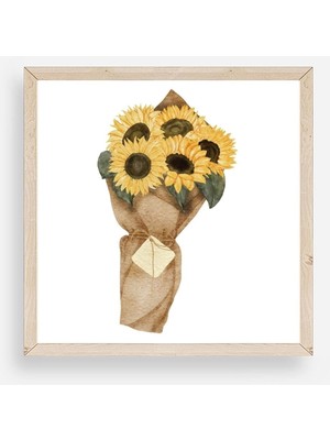 Buffer Çiçek Ahşap Çerçeveli Tablo