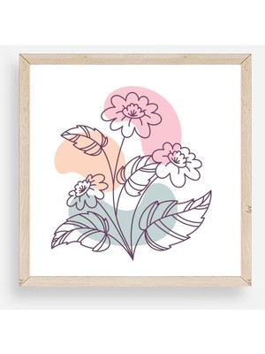 Buffer Çiçek Ahşap Çerçeveli Tablo