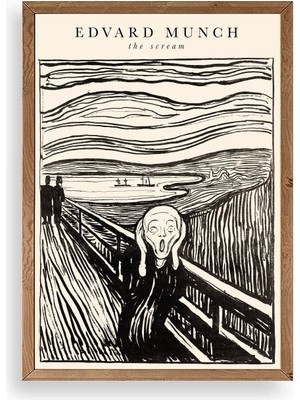 Buffer Çığlık Ahşap Çerçeveli Tablo