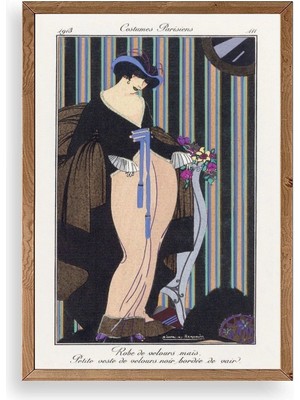 Buffer Paris Kostümleri Ahşap Çerçeveli Tablo