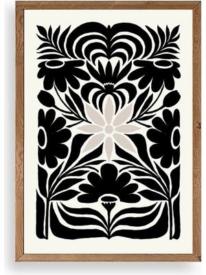 Buffer Desen Ahşap Çerçeveli Tablo