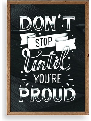 Buffer Motto Ahşap Çerçeveli Tablo