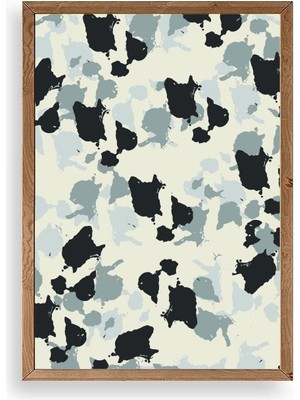 Buffer Desen Ahşap Çerçeveli Tablo