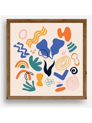 Buffer Illüstrasyon Ahşap Çerçeveli Tablo