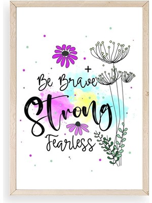 Buffer Motto Ahşap Çerçeveli Tablo