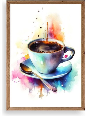 Buffer Kahve Ahşap Çerçeveli Tablo