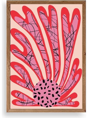 Buffer Çiçek Ahşap Çerçeveli Tablo