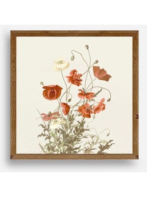 Buffer Çiçek Ahşap Çerçeveli Tablo