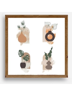 Buffer Çiçek Ahşap Çerçeveli Tablo