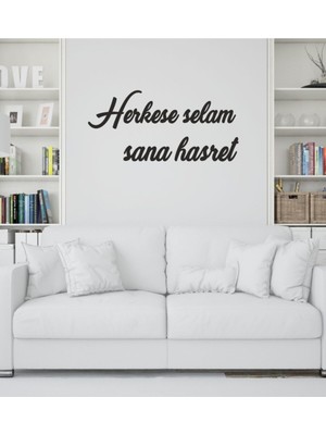 Buffer Herkese Selam Sana Hasret Ahşap Duvar Dekoru