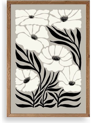 Buffer Çiçek Ahşap Çerçeveli Tablo