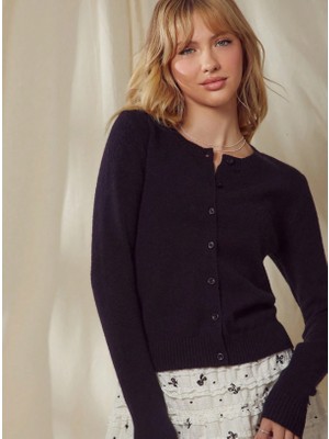 Ugdelia Kadın Basic Düğmeli Triko Hırka